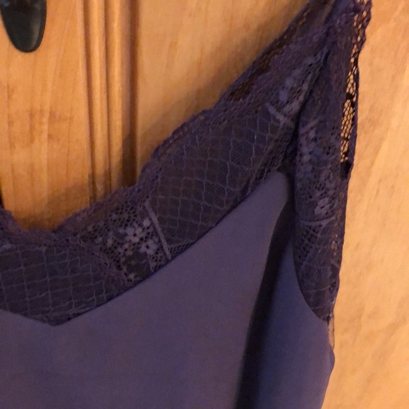 Purple Lace Collared Cami Blouse Top - Picture 2 of 4